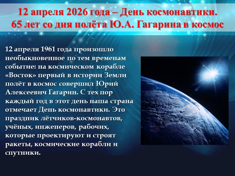День космонавтики